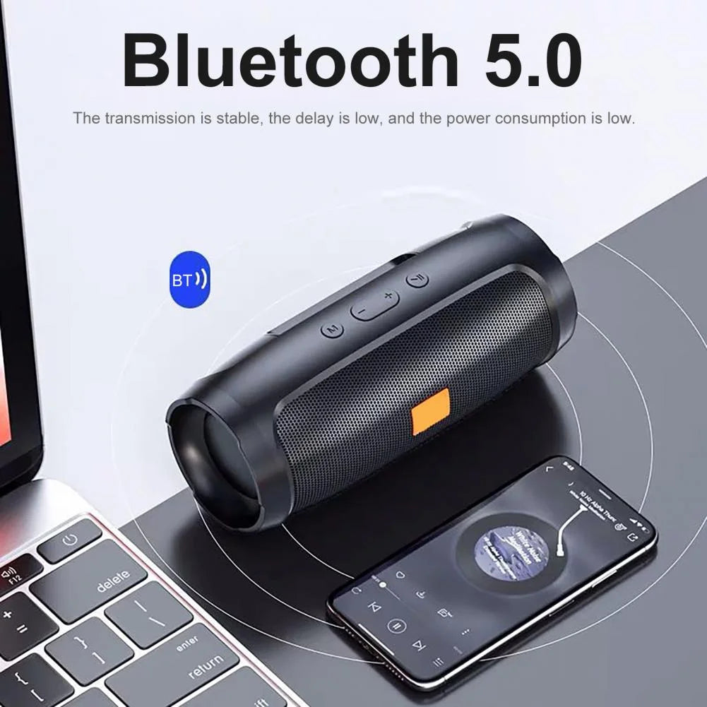 Portable Bluetooth Speaker Column Stereo Hifi Heavy Bass Wireless Soundbar Subwoof Loudspeaker Supports AUX TF Card FM Radio